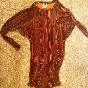 BCBG dress XXS wood grain